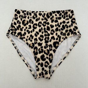 OLD NAVY Leopard Print High-Waisted Swim Bikini Bottom Size XS